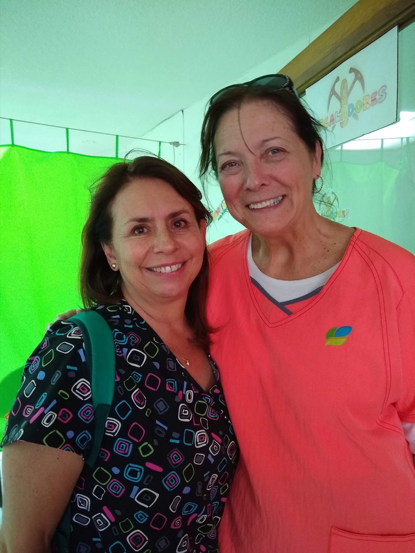 Mollie with a member of the medical mission team